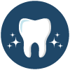 sparkling-tooth-Icon cartoon icon of a white tooth sparking
